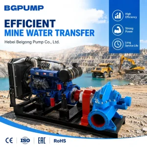 Mining Dewatering Diesel Pump Set Heavy Duty Centrifugal Pump for Gold Mine and Copper Mine Drainage System
