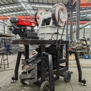 Mining Equipment Stone Mobile Mini Jaw Crusher Machine with AC Motor Gearbox PLC 5 20t h Capacity Easy Operation