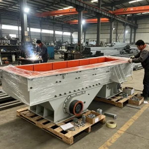 Mining Feeder with Motor and PLC Adjustable Throughput Wear Resistant Chute Stone Ore Feeding Equipment
