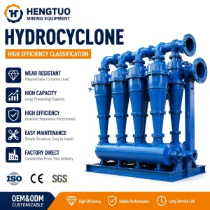 Mining Hydrocyclone Separator PU Ceramic Lined Hydro Cyclone for Mineral Processing Classification Equipment
