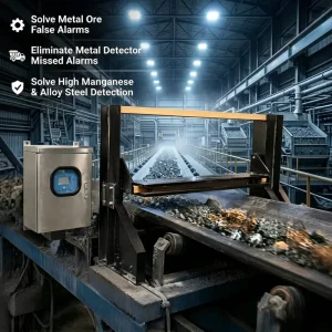 Mining Metal Detector For Bauxite Mine Zero Downtime Design Field Operable Central Reset LCD Screen IP68 Rated Stainless Steel