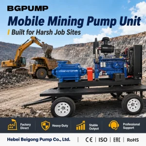 Mining Site Diesel Slurry Pump Abrasion Resistant Centrifugal Pump for Tailings Disposal and Mineral Processing