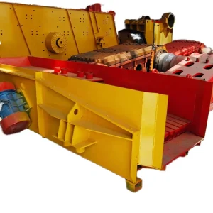 Mining Use Vibration Screening Feeder Electromechanic Vibrating Feeder Wear Resistant Gravel Rock 100-1000t/h Motor