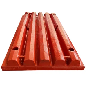 Mn18Cr2 High Manganese Steel Jaw Crusher Jaw Plate Fixed Swing Wear Casting Plate Replacement for Rock Mining Crushers