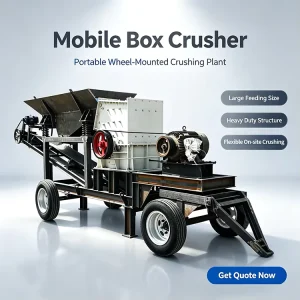 Mobile Box Crushing Equipment With Anti Blocking Cavity Mine & Rubble Recycling Application