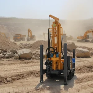 Mobile Crawler Equipment Manufacturers Hydraulic Rotary Portable Borehole Water Drilling Rig Deep Water Well Drilling Machine
