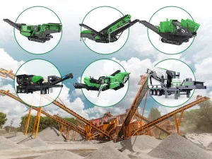 Mobile Crushing Line Tracked Mobile Crushing Plant Complete Set Impact Crusher + Vibrating Feeder + Belt Conveyor 3 in One