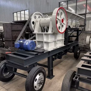 Mobile Crushing and Screening Unit for Crushing and Recycling Stone Construction Waste and Brick Debris