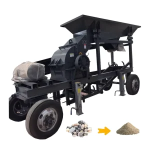 Mobile Electric Hammer Crusher with Vibrating Feeder Portable Rock Stone Crushing Machine for Gold Mining Quarry Plant