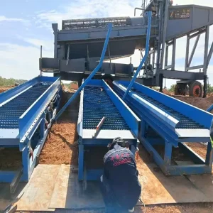 Mobile Gold Washing Machine Alluvial Gold Separator with Sluice Box for Mining