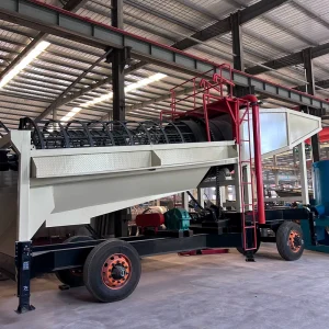 Mobile Gold Washing and Processing Plant with Pump Motor Bearing 150 Tons H Capacity Diesel Engine for Africa