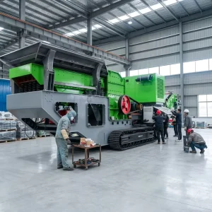 Mobile Hammer Crusher Plant 1414 Crawler Type Stone Crushing Machine for Rock Quarry Mining Construction Waste