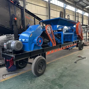 Mobile Hammer Crushers Are Used for Gold Ore and Construction Waste Equipped with Vibrating Screens and Conveyors