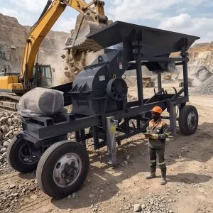 Mobile Hammer Mill Crusher Portable Diesel Engine PC600x600 Hammer Sand Making Machine Stone Crusher Crushing Production Line