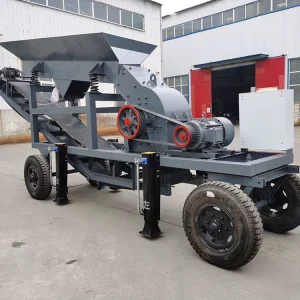 Mobile Hammer Portable Quarry Diesel Rock Gold Plant Stone Crusher Machine Motor Bearing CE Certified Max 40t/h Capacity for