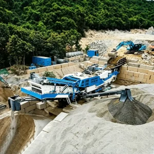 Mobile Jaw Cone Crusher Screening Plant 200-400TPH Crawler AC Motor Hard Rock Crushing River Pebble Granite