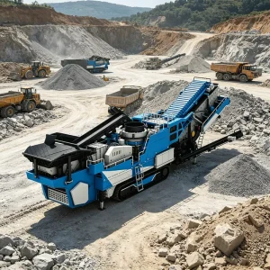 Mobile Jaw Cone Crushing and Screening Machine for Aggregate Making