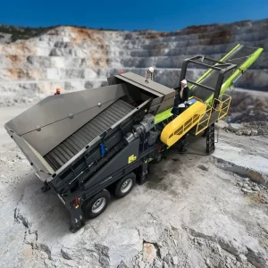 Mobile Jaw Crusher Station with PLC Control for Mining Primary Crushing of Limestone Ore