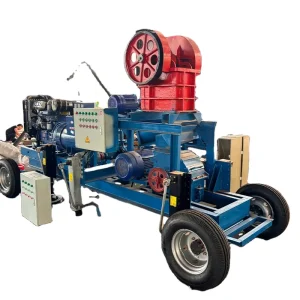 Mobile Jaw Crusher With Diesel Engine Portable for Use in the African Wilderness