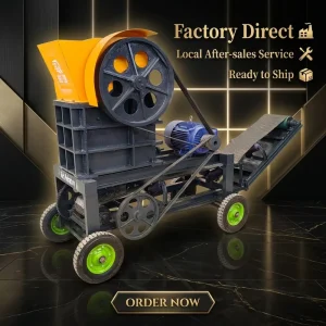 Mobile Jaw Stone Crusher 30-50t/h Diesel Engine Powered Rock Crushing Equipment