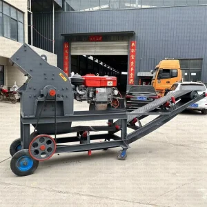 Mobile Mineral Processing Stone Ore Hammer Crusher with PLC Control AC Motor High Efficiency 50-60t/h Capacity