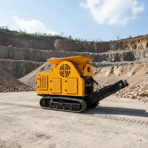 Mobile Mini Crawler Jaw Crusher Portable Stone Rock Concrete Crusher High Productivity Mine Construction