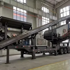 Mobile Mining Aggregate Crushing Station with Impact Crusher and Vibrating Screen