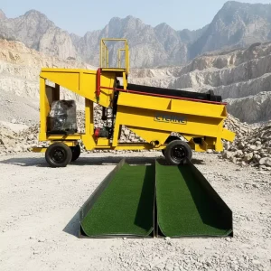Mobile Mining Equipment Gold Washing Trommel Plant Screen with Engine Pump High Capacity Eco Friendly