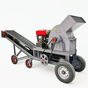 Mobile Portable Hammer Crusher + Belt Conveyor 20-30t/h Capacity Long Service Life Mining & Construction Use for Small Quarry