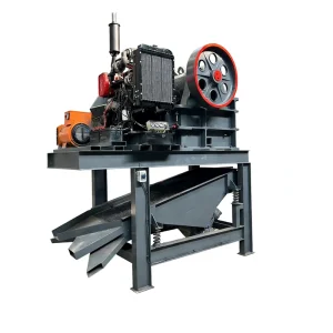 Mobile Portable Jaw Crusher Small Stone Crusher with Diesel Engine and Sizing Screen for Mining Projects