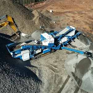 Mobile Quarry Impact Crusher Screening Combo Unit AC Motor 150 250t/h Secondary Tertiary Crushing Station Granite