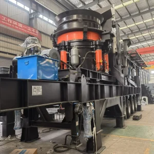 Mobile Quartz Stone Crushing Station with Impact Crusher and Vibrating Screen