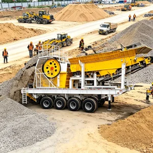 Mobile Spring Cone Crusher Station Wheeled Trailer Portable Rock Secondary Crushing Equipment for Quarry Stone Production