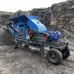 Mobile Stone Crushing Station with Hammer Crusher Dual Power Options Diesel Motorized Rock Breaker for Sale Jaw Crusher