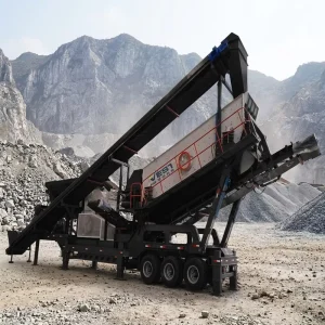 Mobile Tire Type Impact Crushing Station with Vibrating Screen for Large Crushing Plant