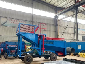 Mobile Trommel Gold Washing Plant Mined Minerals Steel Construction Engine Motor Core Ore Gold Ore