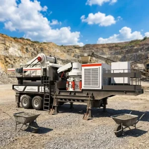 Mobile Tyre Cone Crusher Unit for Secondary Fine Crushing of Medium Hard and Hard Materials