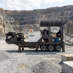 Mobile Wheel mounted Jaw Crushing Plant for Ore Stone Crushing Line