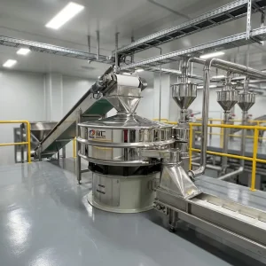 Motor Driven Stainless Steel Vibrating Screen for Food Processing and Fine Particle Precision Sieving