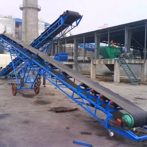 Motorized Belt Conveyor with Mobile Wheels