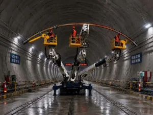 Multi Function Steel Beam Setter Hydraulic Lift Pump Engine Arch Trolley for Mining and Tunneling Support