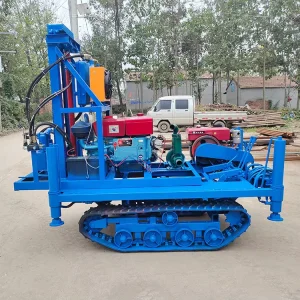 Multi Terrain Small Water Well Drilling Rig Rubber Crawler for Forest Fire Water Well