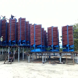 Multiple Models 600 900 1200 1500 Spiral Chute Fine Sand Mineral Processing Supporting Machine Gold Mining Equipment