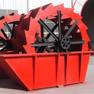 New River Stone Ore Grinding Wheel Bucket Sand Washing Machine with Gear AC Motor for Construction and Mining 70t/h Capacity