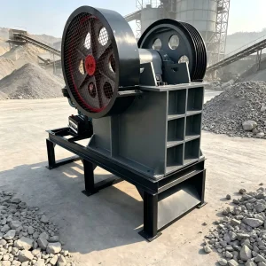 New Small Portable Jaw Crusher AC Motor Engine Bearing Max 40t h Ore Stone Crushing Equipment RongHe Brand Easy Operation Gear
