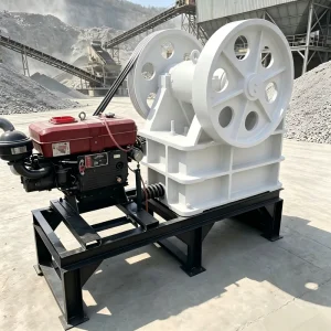 New Small Portable Jaw Crusher AC Motor Engine Bearing Max 40t h Stone Ore Crushing Equipment RongHe Brand Easy Operation