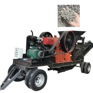 New Type Diesel Engine Mobile Track Rock Jaw Mineral Stone Crusher