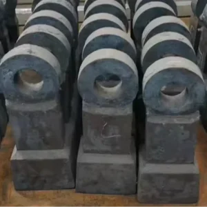 OEM Casted High Manganese Steel Wear Resistant Hammer Head Parts for Limestone Crusher