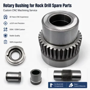 OEM SS304 Stainless Steel CNC Turned Rotary Bushing Wear Resistant Sleeve for Rock Drill Spare Parts Mining Equipment Assemblies