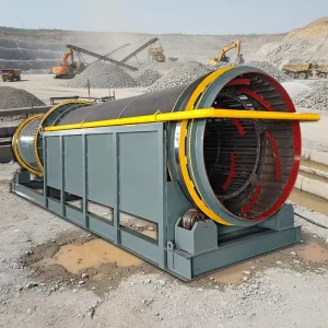 Ore Washing Machine with Gear Drive Shaftless Drum Washing Machine for Manganese Ore Scrubbing and Desliming